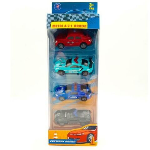 4'lü Metal Çek Bırak Araba
