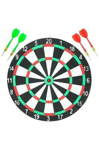 Oyuncak Siyah Dart Seti 4 İğne 30 cm
