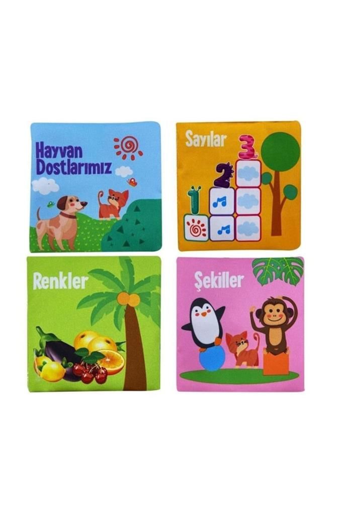 Babycim Bebeğimin Ilk Kitap Seti Hışırtılı Bez Kitap 4 Çeşit