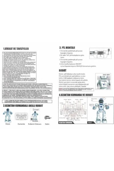 Ses Kontrollü Bluetooth lu & Şarjlı Konuşan Aktivite Eğlence Robotu