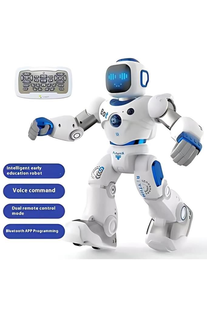 Ses Kontrollü Bluetoothlu & Şarjlı Konuşan Aktivite Eğlence Robotu
