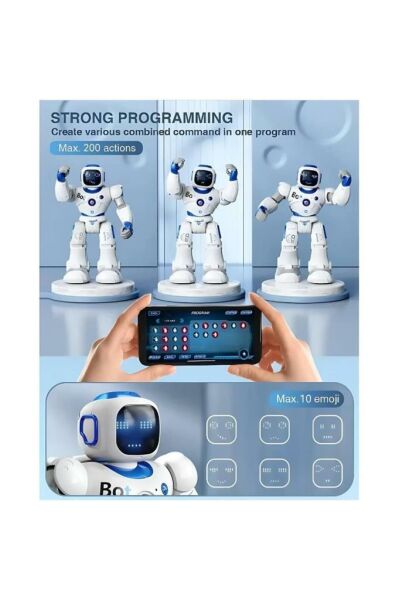 Ses Kontrollü Bluetooth lu & Şarjlı Konuşan Aktivite Eğlence Robotu