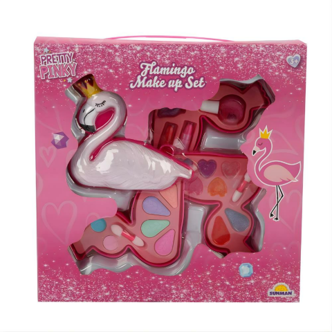 Flamingo Şekilli 3 Katlı Makyaj Güzellik Seti