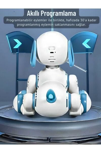 Uzaktan Kumandalı Çok Fonksiyonlı Akıllı Aktivite & Eğlence Robot Köpek