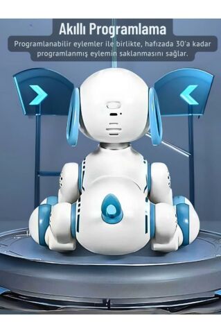 Uzaktan Kumandalı Çok Fonksiyonlı Akıllı Aktivite & Eğlence Robot Köpek