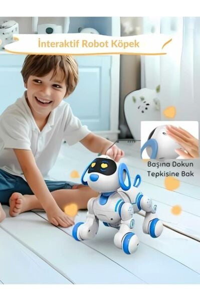 Uzaktan Kumandalı Çok Fonksiyonlı Akıllı Aktivite & Eğlence Robot Köpek