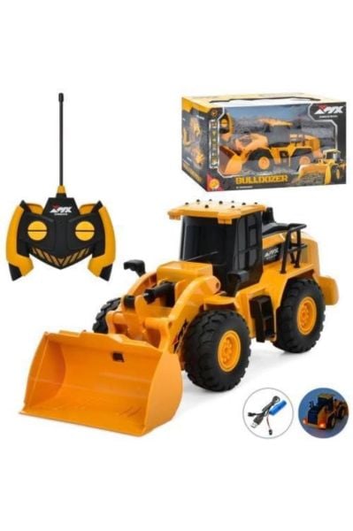 Uzaktan Kumandalı Buldozer Şarj Edilebilir 6 Kanallı Tam Fonksiyonlu Rc Kamyon Traktör 2.4G Oyuncak