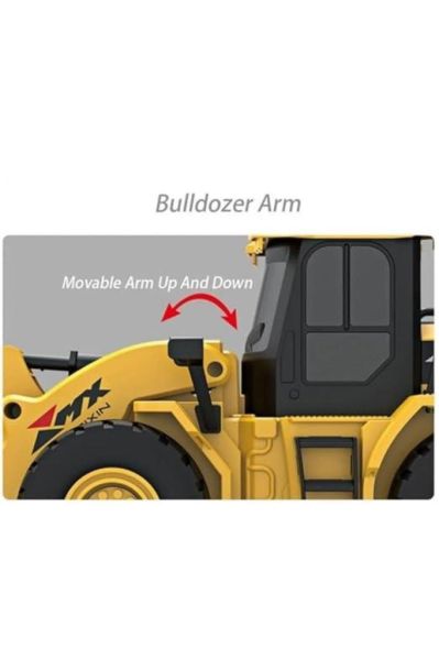 Uzaktan Kumandalı Buldozer Şarj Edilebilir 6 Kanallı Tam Fonksiyonlu Rc Kamyon Traktör 2.4G Oyuncak