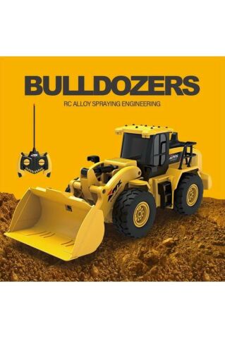 Uzaktan Kumandalı Buldozer Şarj Edilebilir 6 Kanallı Tam Fonksiyonlu Rc Kamyon Traktör 2.4G Oyuncak