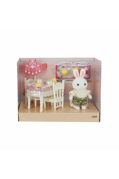 Bay Dreamy Mini Tavşan Aksesuarlı Yemek Masası Seti