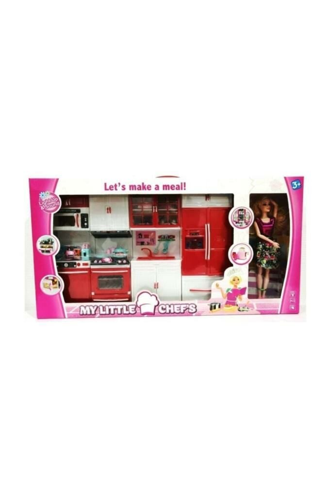 My Little Chefs 4'lü Eklemli Et Bebek Ve Mutfak Seti