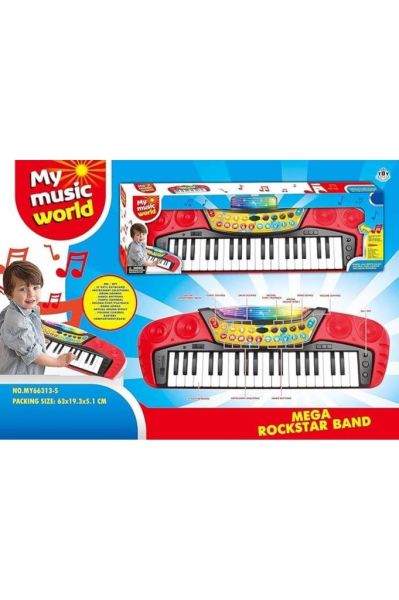 Çocuklar İçin My Music World Elektronik Klavye Oyuncağı - Işıklı 37 Tuşlu Piyano Müzik Aletleri
