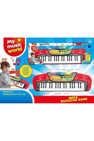 Çocuklar İçin My Music World Elektronik Klavye Oyuncağı - Işıklı 37 Tuşlu Piyano Müzik Aletleri