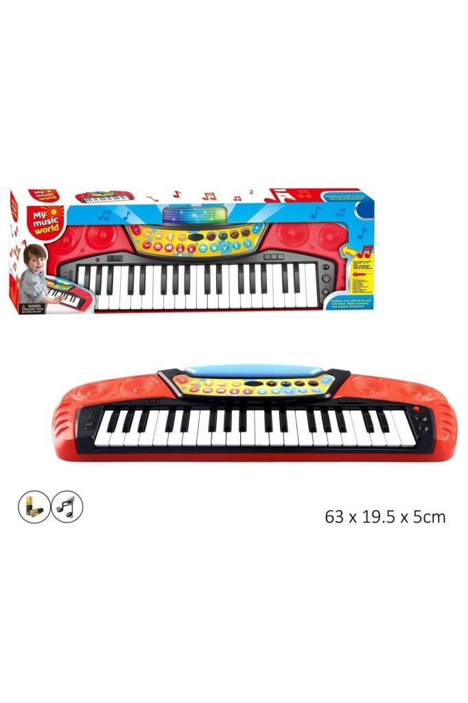 Çocuklar İçin My Music World Elektronik Klavye Oyuncağı - Işıklı 37 Tuşlu Piyano Müzik Aletleri