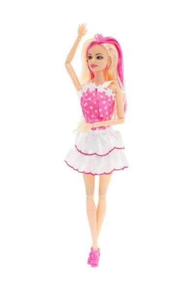 My Lıttle Chefs 4'lü Eklemli Et Bebek ve Mutfak Seti Pembe