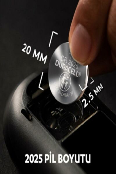 Duracell Özel 2025 Lityum Düğme Pil 3V, 2’li paket (CR2025)