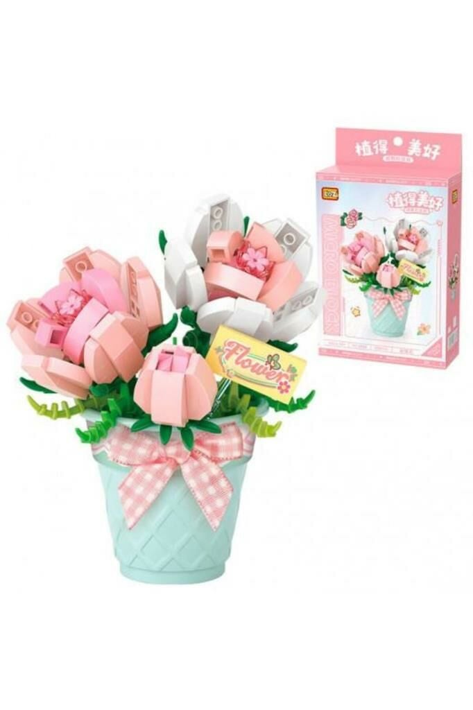 Mikro Blok Saksılı Gül Çiçeği 230 Parça 8836