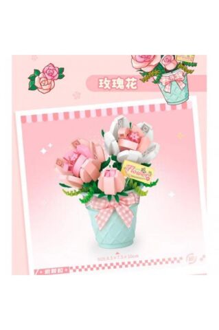 Mikro Blok Saksılı Gül Çiçeği 230 Parça 8836