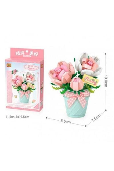 Mikro Blok Saksılı Gül Çiçeği 230 Parça 8836