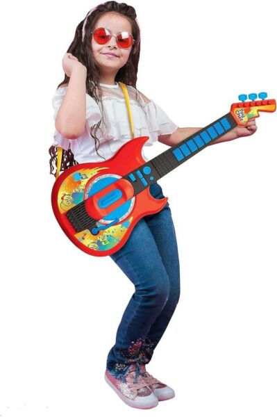 Elektrikli Müzik Gitar Oyuncak Oyun Seti Işıklı ve Sesli Erkek Kız Çocuklar İçin