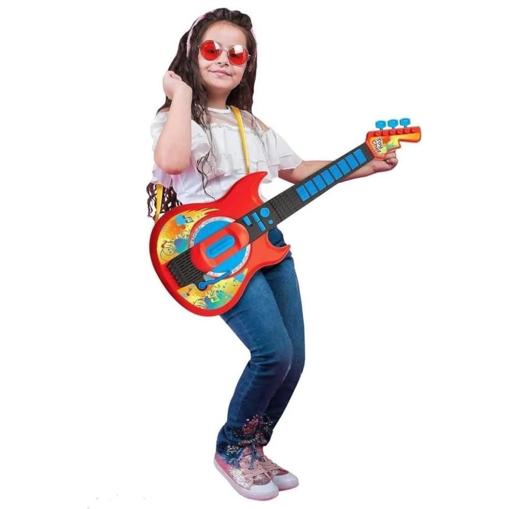 Elektrikli Müzik Gitar Oyuncak Oyun Seti Işıklı ve Sesli Erkek Kız Çocuklar İçin