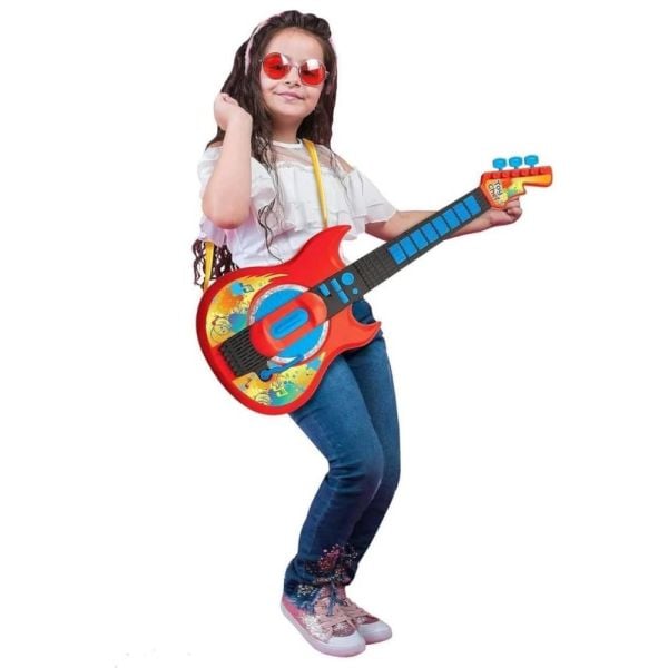 Elektrikli Müzik Gitar Oyuncak Oyun Seti Işıklı ve Sesli Erkek Kız Çocuklar İçin