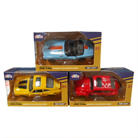 1:43 Çek Bırak Klasik Arabalar Tekli Kutu