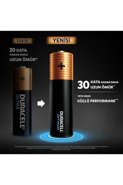 Duracell Optimum Aa Alkalin Kalem Pil, 1,5 V Lr6/mn1500, 4’lü Paket