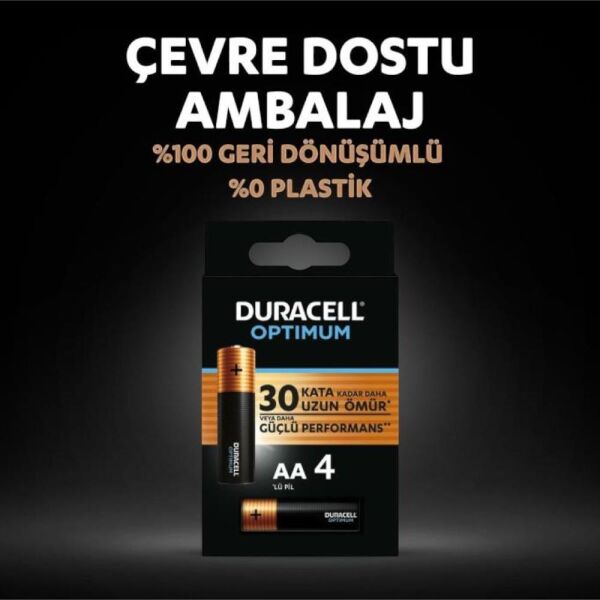 Duracell Optimum Aa Alkalin Kalem Pil, 1,5 V Lr6/mn1500, 4’lü Paket