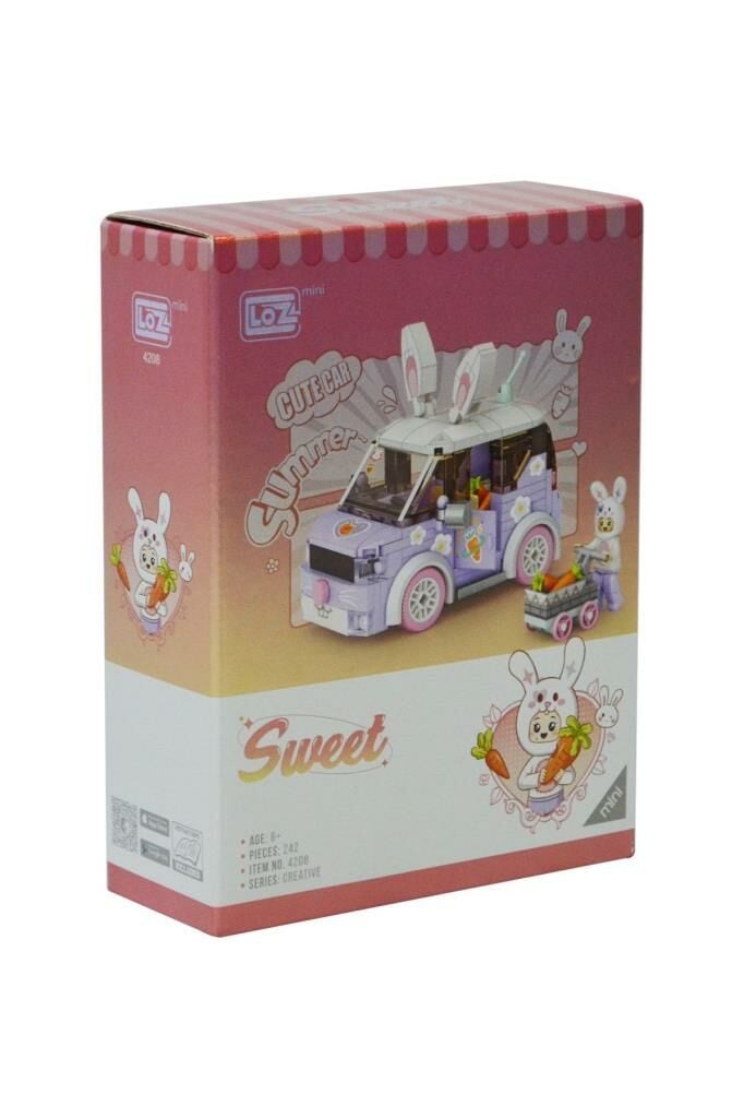 Loz Mini Blok Tatlı Tavşan Havuç Arabası 242 Parça 4208