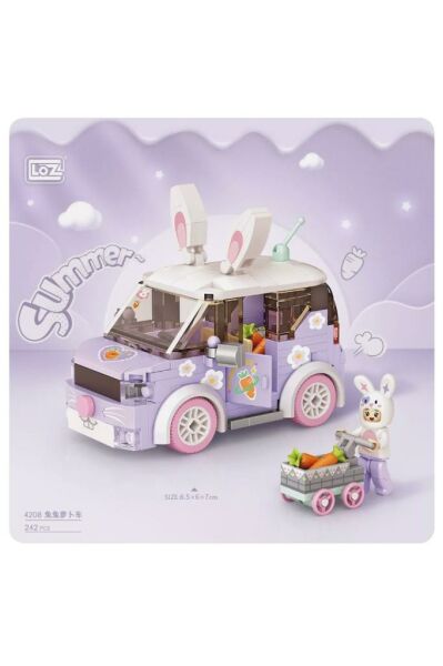 Loz Mini Blok Tatlı Tavşan Havuç Arabası 242 Parça 4208