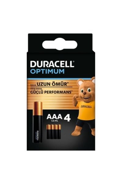 Duracell Optimum Aaa Alkalin Ince Kalem Pil, 1,5 V Lr03/mn2400, 4’lü Paket