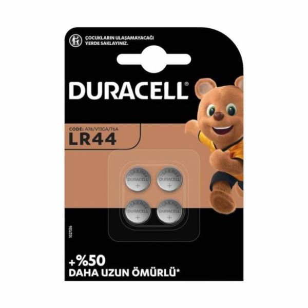 Duracell Düğme Pil Lr44 4'lü 1.5 Volt