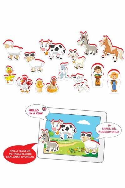 Akar Jagu Konuşan Oyuncak Mini Play Set Çiftlik