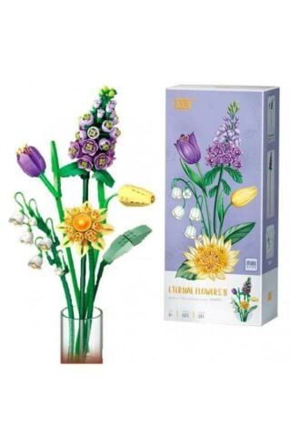 Mikro Yapı Blok İnşa Edilebilen Saksıda Çiçekli Kutlama Hediyesi 534 Parça