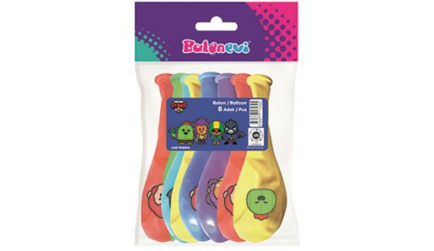 4+1 Brawl Stars Baskılı 12'' Balon 8'li