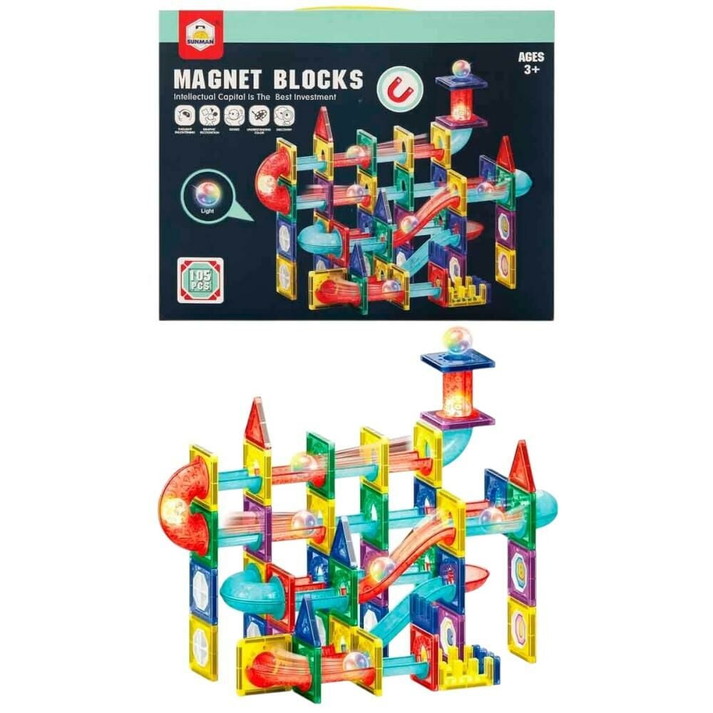 Işıklı Manyetik Bloklar 105 Parça