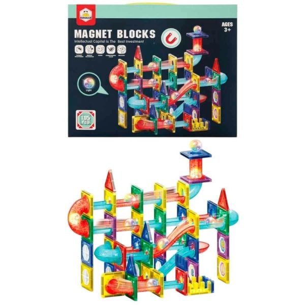 Işıklı Manyetik Bloklar 105 Parça