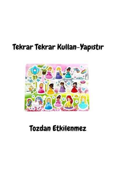 LİNO TEKRAR TEKRAR KULLANILABİLEN STICKER PRINCESS GARDEN