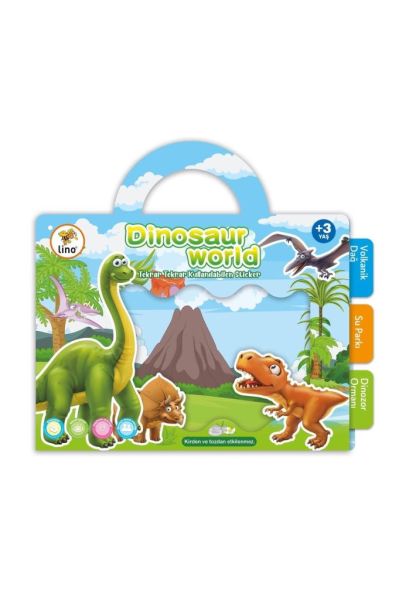 LİNO TEKRAR TEKRAR KULLANILABİLEN STICKER DINOSAUR WORLD
