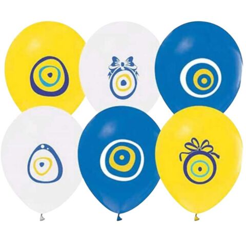 Nazar Boncuğu Bask. Karış. 12 '' Balon 9'lu