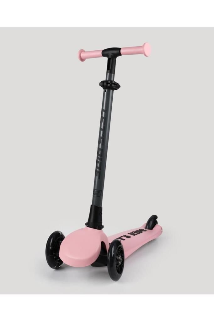 Let's Ride Two Işıklı Katlanabilir 3 Tekerlekli Scooter Pembe