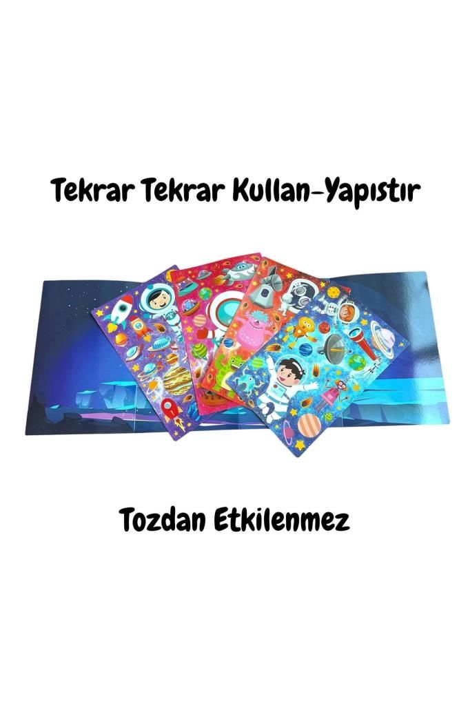 LİNO TEKRAR TEKRAR KULLANILABİLEN STICKER SETİ SPACE