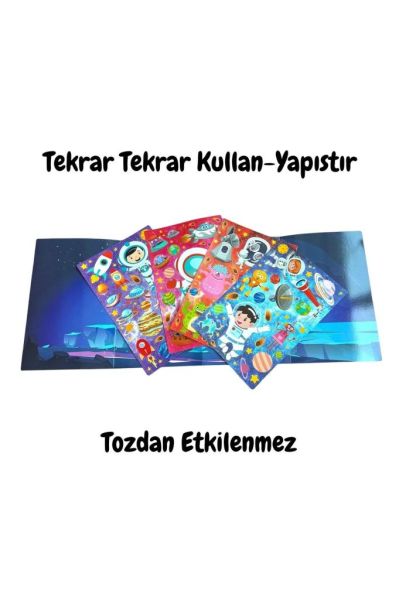 LİNO TEKRAR TEKRAR KULLANILABİLEN STICKER SETİ SPACE