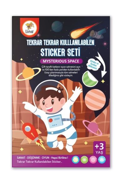 LİNO TEKRAR TEKRAR KULLANILABİLEN STICKER SETİ SPACE