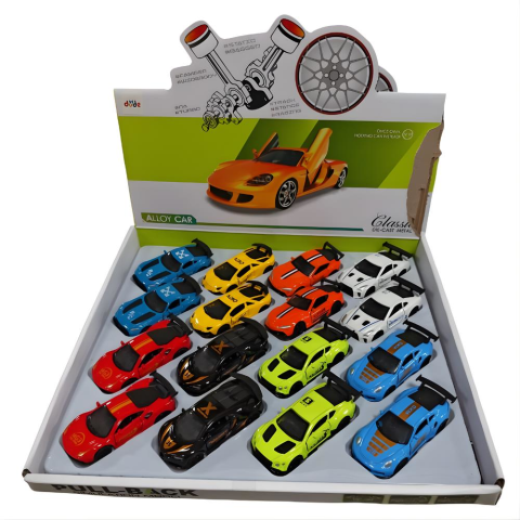 1:64 Çek Bırak Yarış Arabası Metal Kutu