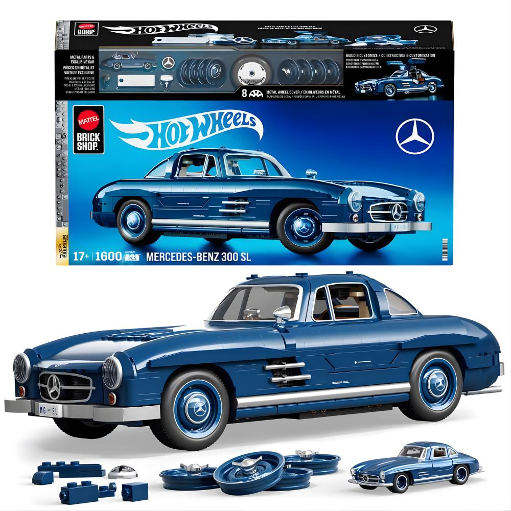 Hot Wheels Premium Serisi Mercedes-Benz 300 SL Araba Yapım Seti 1600 Parça HWW25