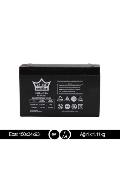 ORTEC 6V.7AH. AKÜ
