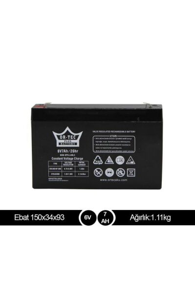 Ortec 6V.7AH. Akü
