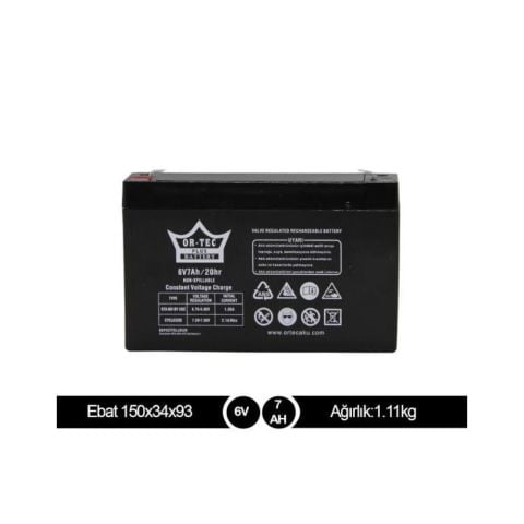 Ortec 6V.7AH. Akü